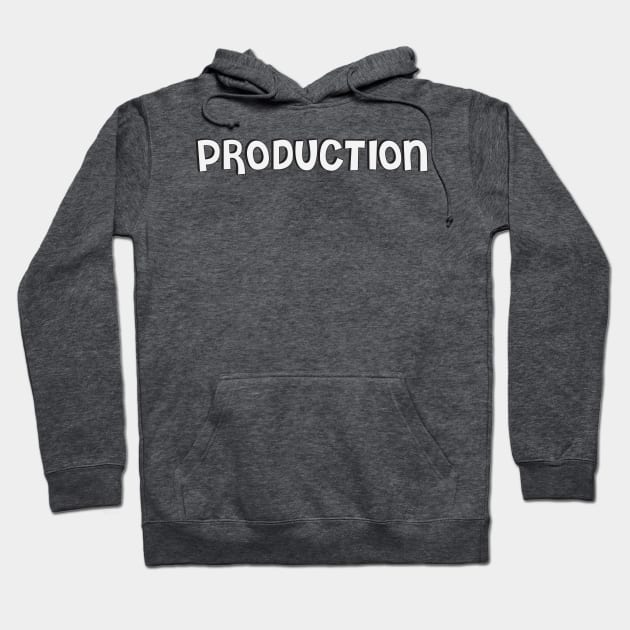 Film Crew On Set - Production - White - Front Hoodie by LaLunaWinters